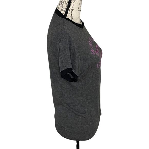 Prince Peter Collection Mean Girls Cheese Fries Gray Soft Ringer T-shirt Small - Picture 4 of 10